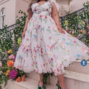 JessaKae Margaret Midi Dress in White